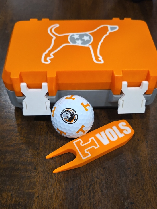 3D-printed Other - Tennessee Volunteers Golf Divot Tool + Ball & Case - Orange White